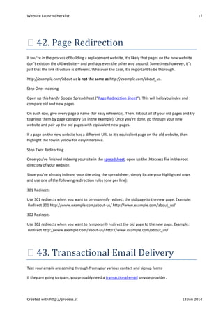 Website Launch Checklist | PDF