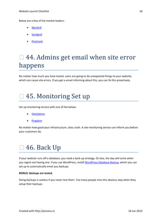 Website Launch Checklist | PDF