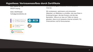 Hypothese: Vertrauensaufbau durch Zertiﬁkate
26
 