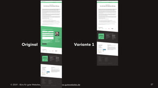© 2019 - Büro für gute Websites, André Goldmann – www.gutewebsites.de 27
Original Variante 1
 