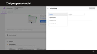 Zielgruppenauswahl
29
 