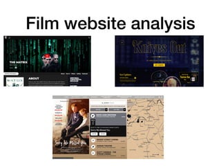 Film website analysis
 