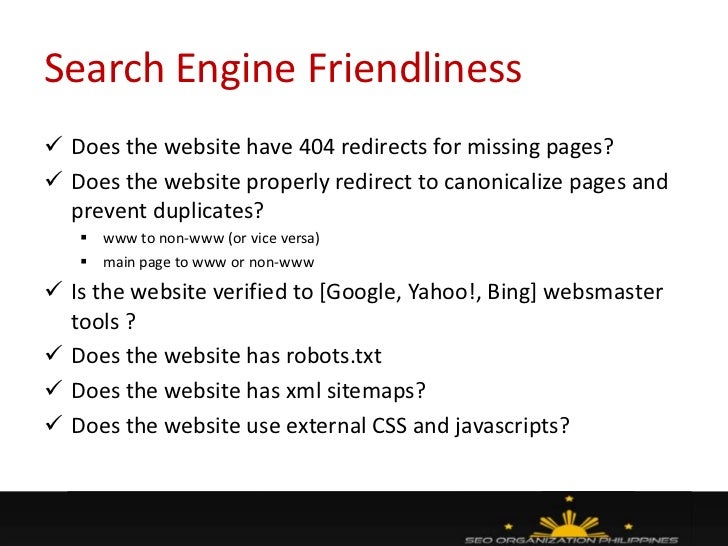 morcon 2011 presentation website analysis seo best practices