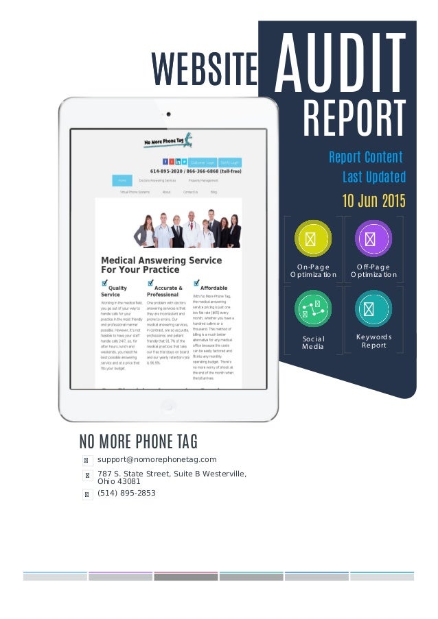 website audit report sample audit report sample