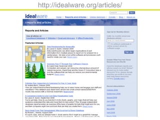 http://idealware.org/articles/
 