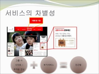 서비스의 차별성 