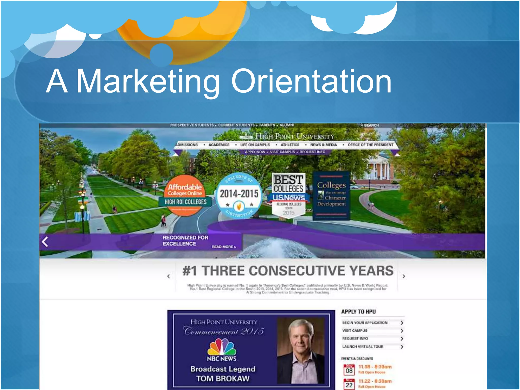 A Marketing Orientation
 
