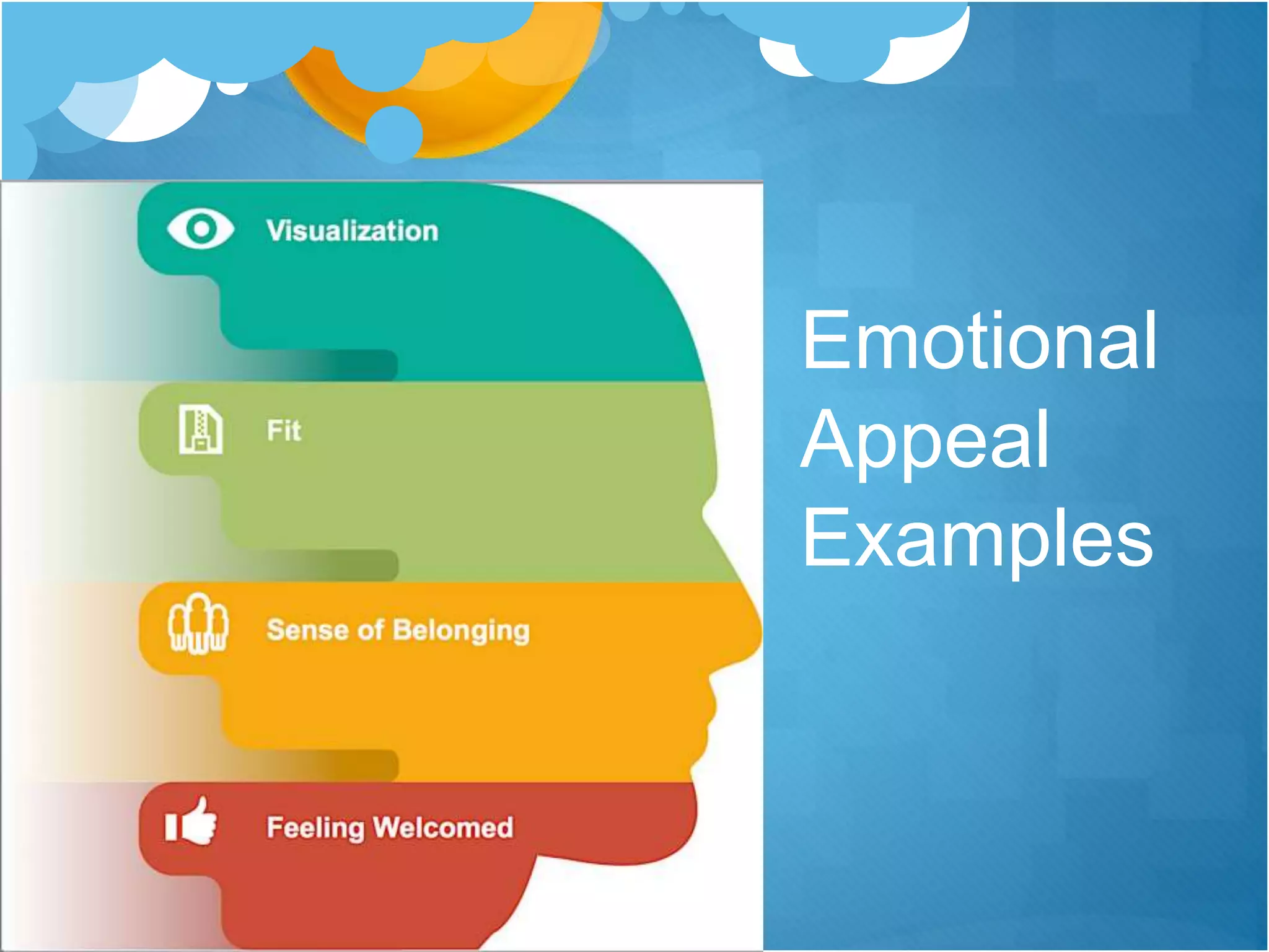 Emotional
Appeal
Examples
 