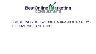 BUDGETING YOUR WEBSITE & BRAND STRATEGY -
YELLOW PAGES METHOD
 