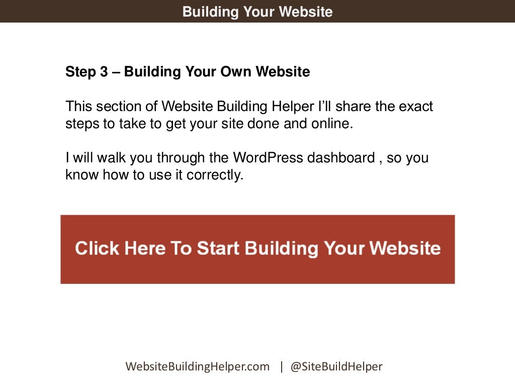 A Step-By-Step Guide To Building Your Own Website - Website Building