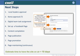 7Business Goals for Using Facebook  Get found by people who are searching for our products or services  Connect and engage with current and potential customers  Create a community around our business  Promote and spread content we create: campaigns, blog articles, or other resources Faster site build and update: photos, films, cases, portfolio, new hires etc.No need of a host serverAll Agency events can be SHARED in real time with the networkIncrease Agency visibility using the viral nature of FacebookIT’S ALL ABOUT SHARING®2010 - Why our website should be a Facebook Page
