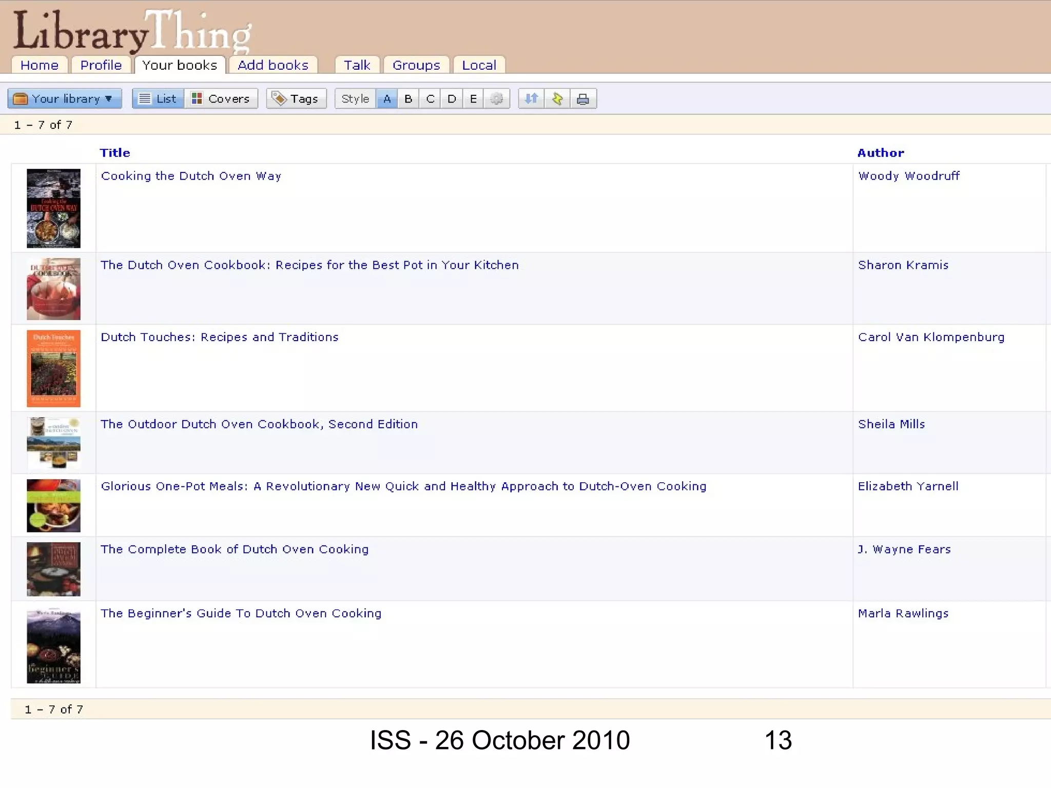 ISS - 26 October 2010 13
 