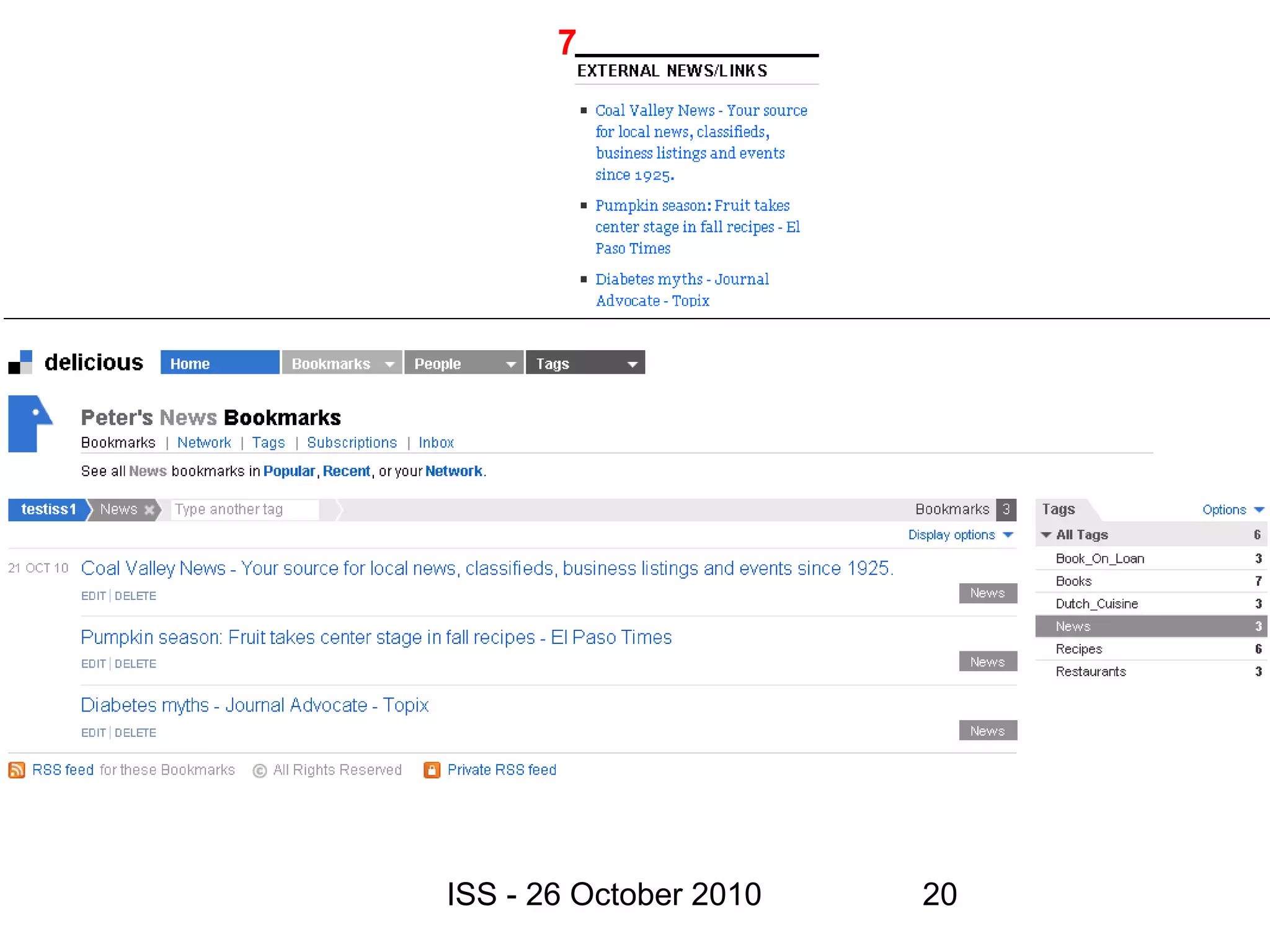 ISS - 26 October 2010 20
7
 