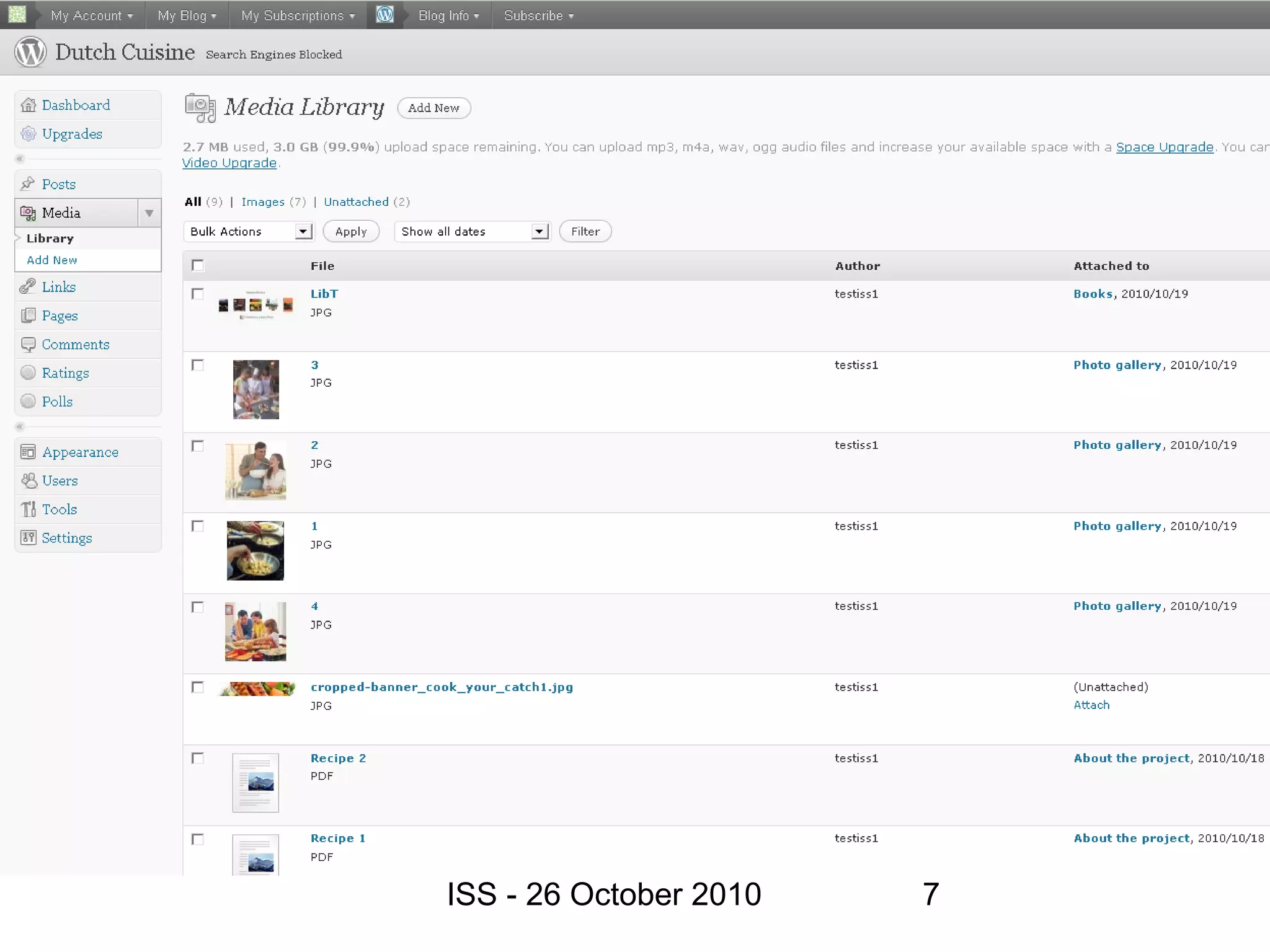 ISS - 26 October 2010 7
 