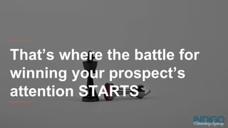 That’s where the battle for
winning your prospect’s
attention STARTS
 
