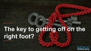 The key to getting off on the
right foot?
 