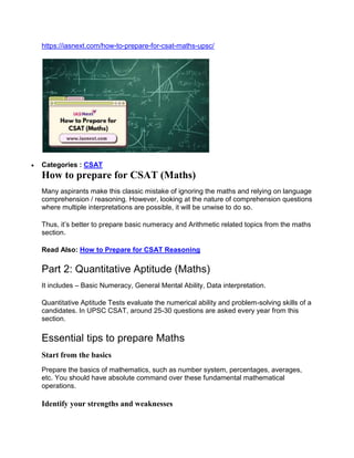 Eucation UPSC CSAT | DOCX