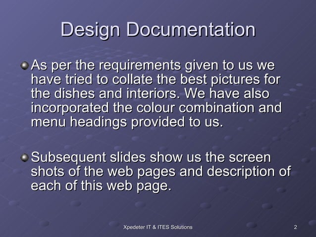 describing a website | PPT