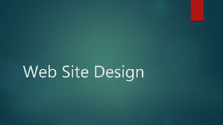 Web Site Design
 