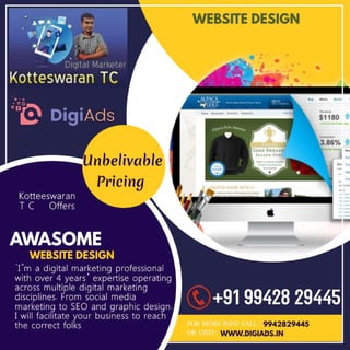 Website design   kotteeswaran t c - digital marketing - digiads