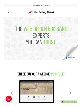 The Web Design Brisbane
experts
you can trust.
+
Check Out Our Awesome Portfolio
 

CALL US NOW  08 8120 4057
📧 Leave a message
 