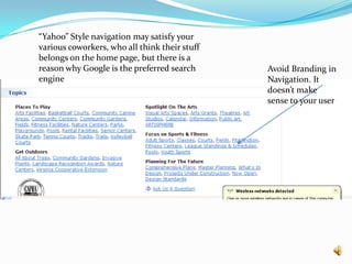 A logo in the upper-left corner of all pages (clickable to the home page)