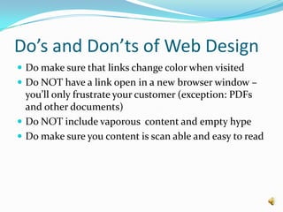 Interlude – Sound Smart DefinitionInformation Architecture – The combination of organizing, labeling, and navigation within an information systemThe structural design of an information space to facilitate task completion and intuitive access to contentThe art and science of classifying and structuring websites to help people find and manage informationSource: Rosenfeld, L and Morville, P (2002). Information Architecture for the World Wide Web (2nd Edition) Sebastapol, CA: O’Reilly Media, Inc.