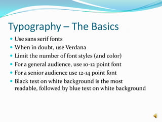 Fundamental (and boring) elementsContact Us – only 2% of users ever look at the contact us section of a website. However, contact adds credibility to your organization, and helps users who can’t find the information they are looking forPrivacy Policy – users almost never look at the privacy policy, but it adds to your credibility and should be included in the utility navigation