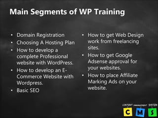 Wordpress essential training - Wordpress Presentation PPT