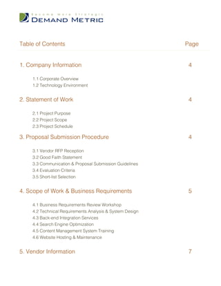 Website Design RFP Template | DOC