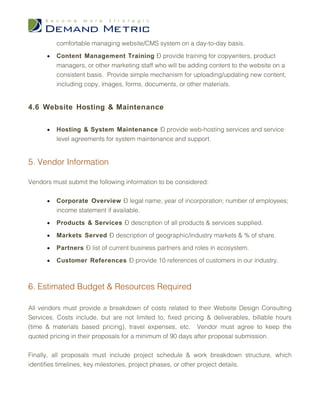 Website Design RFP Template | DOC