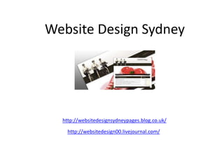 Website Design Sydney




  http://websitedesignsydneypages.blog.co.uk/

    http://websitedesign00.livejournal.com/
 