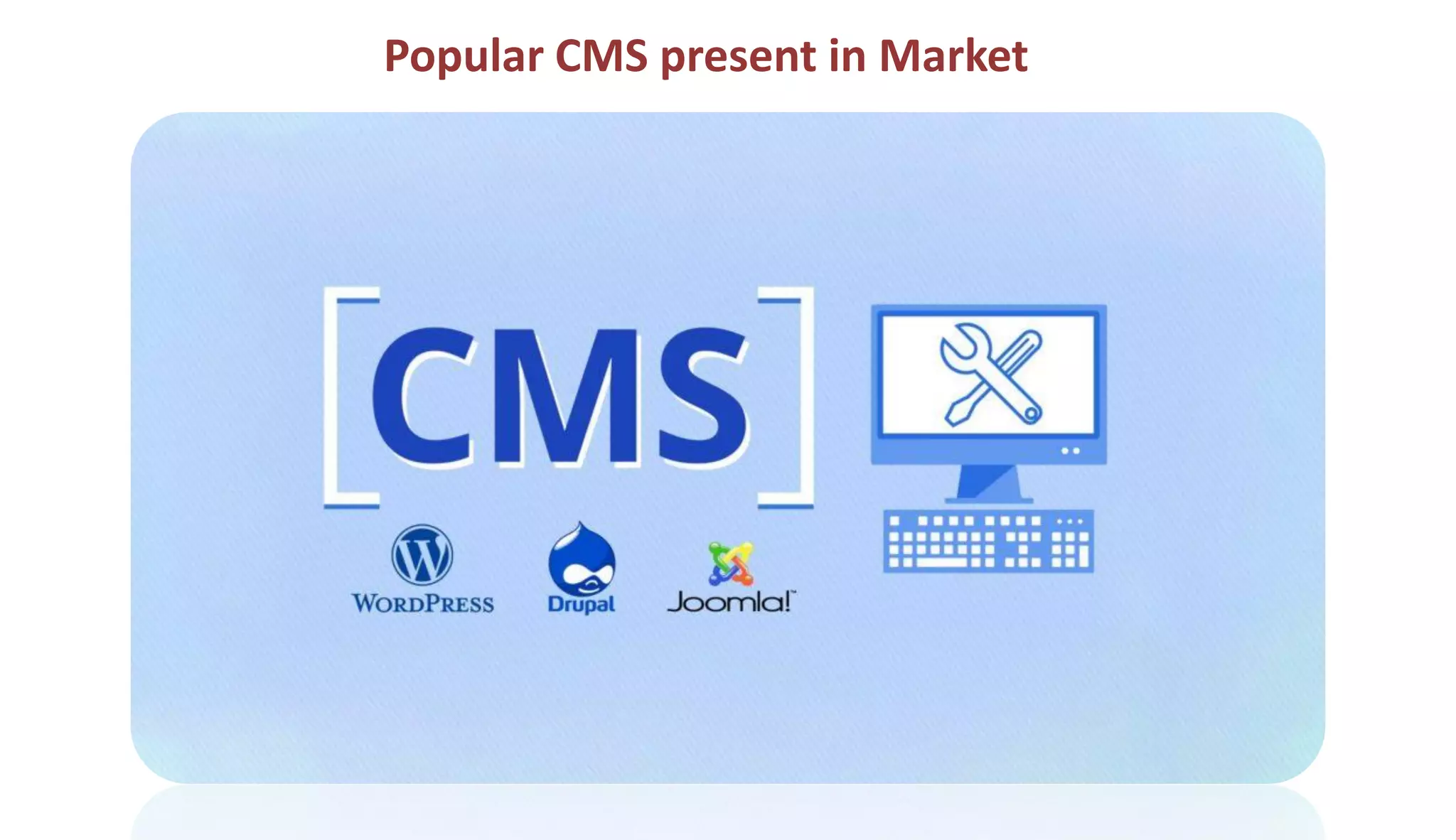 Popular CMS present in Market
 