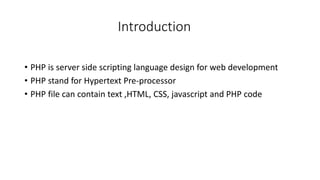 Website development using php | PPT