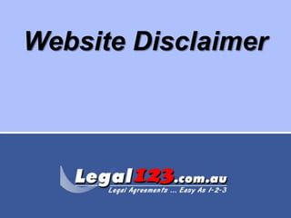Website Disclaimer 