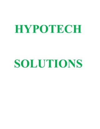 HYPOTECH
SOLUTIONS
 