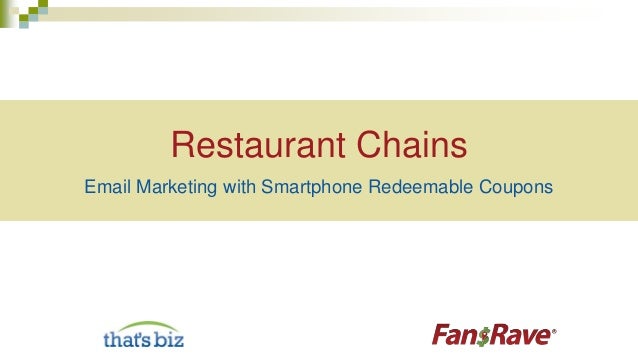 Chain restaurant coupons