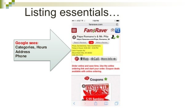 Email restaurant coupons