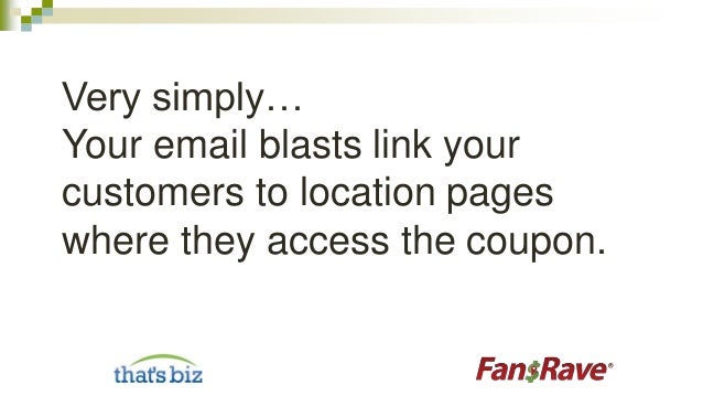 Email restaurant coupons