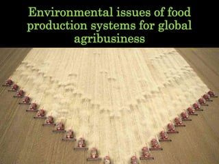 Environmental issues of food
production systems for global
agribusiness
 