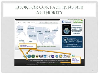 LOOK FOR CONTACT INFO FOR
AUTHORITY

4

 