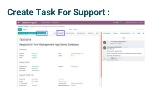 Create Task For Support :
 