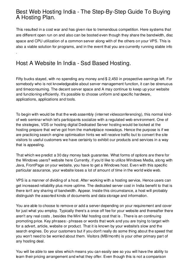 Best Web Hosting India The Step By Step Guide To Buying A Hosting P Images, Photos, Reviews