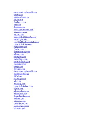 Website list | DOC