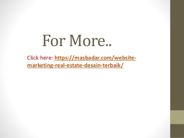Website marketing real estate desain terbaik