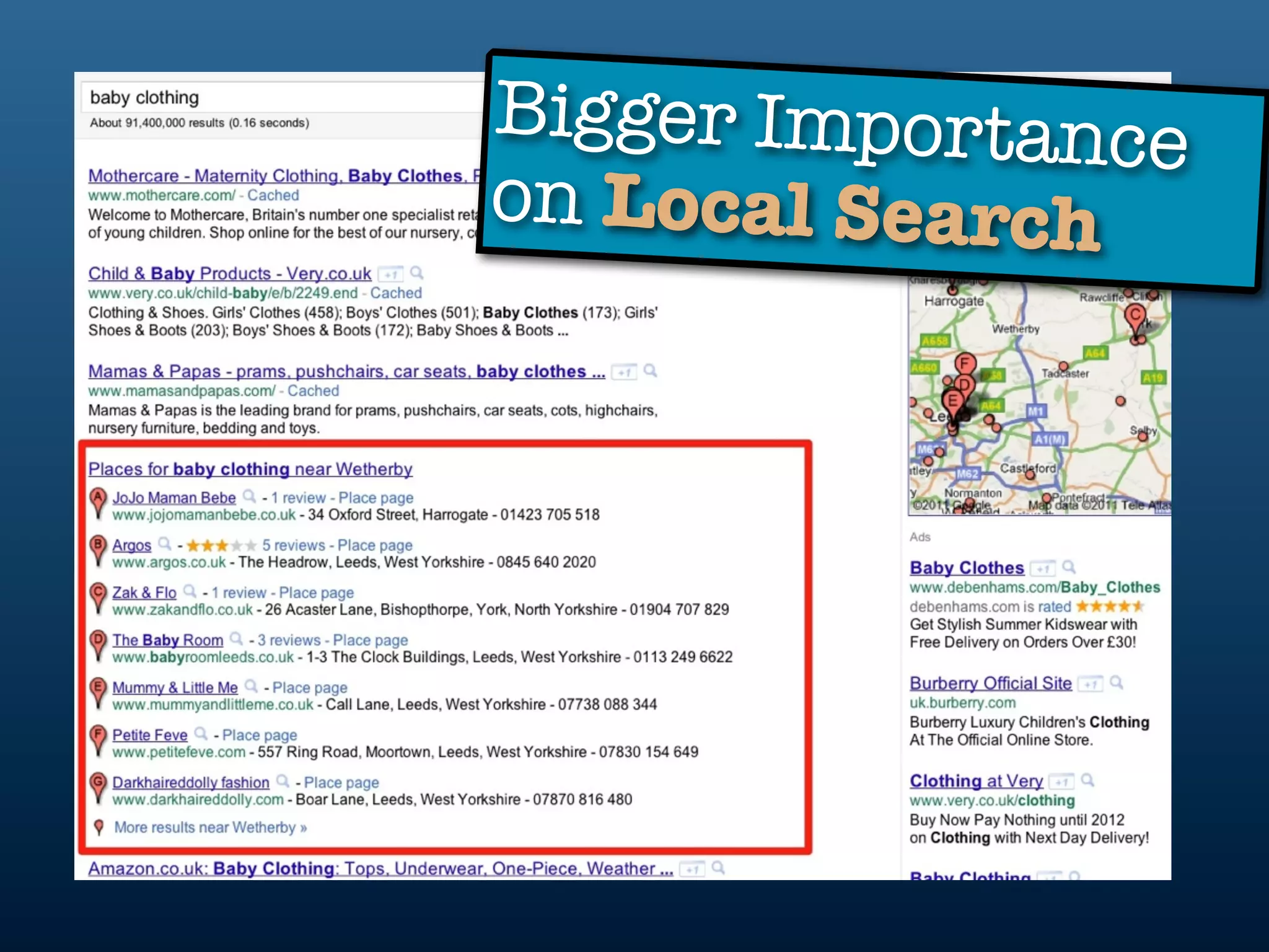 Bigger Importance
on Local Search
 