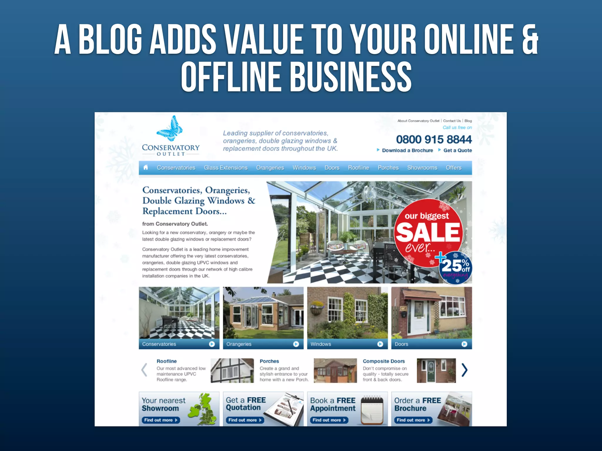 A Blog adds value to your Online &
         offline business
 