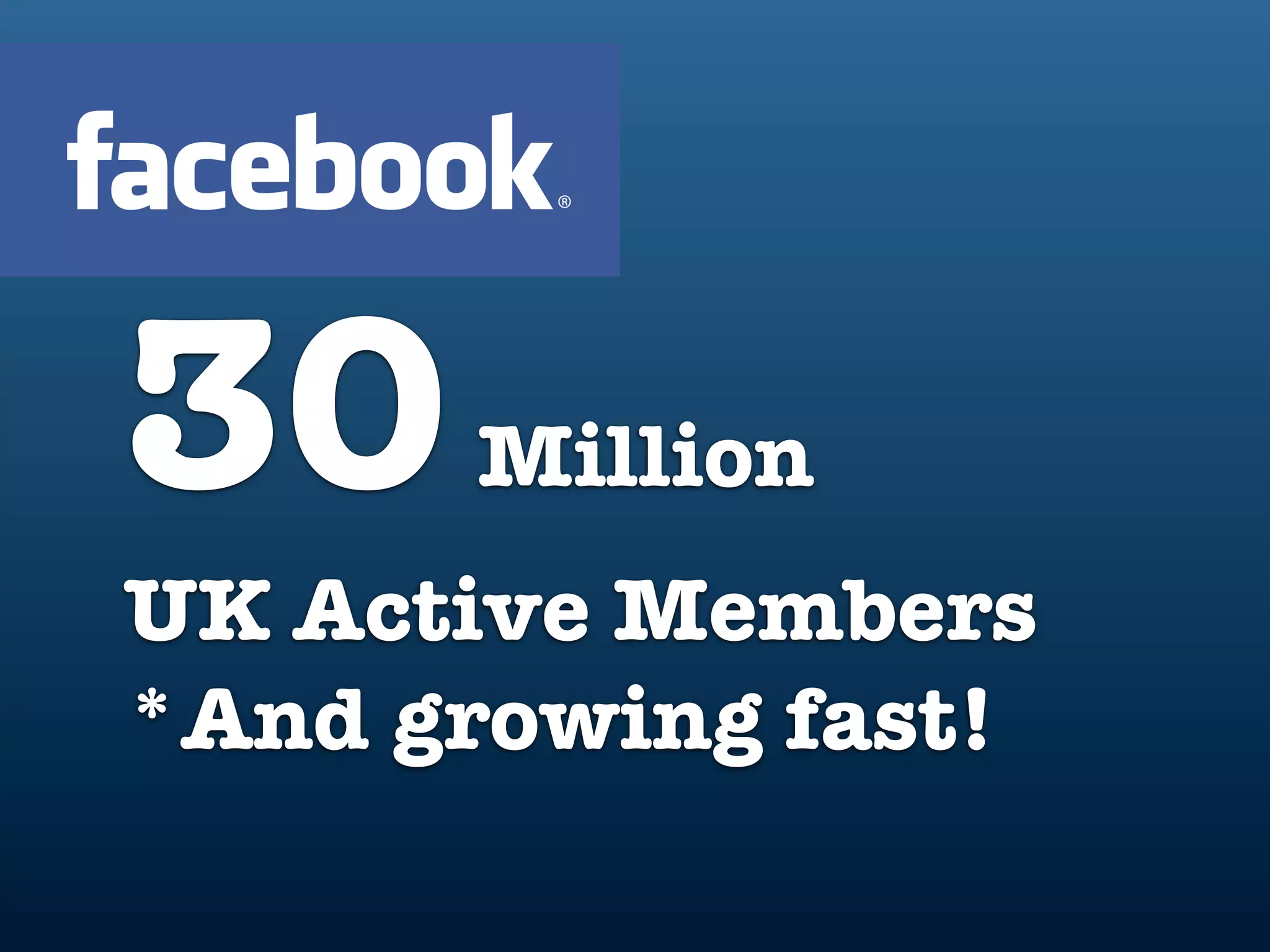 30    Million
UK Active Members
*And growing fast!
 