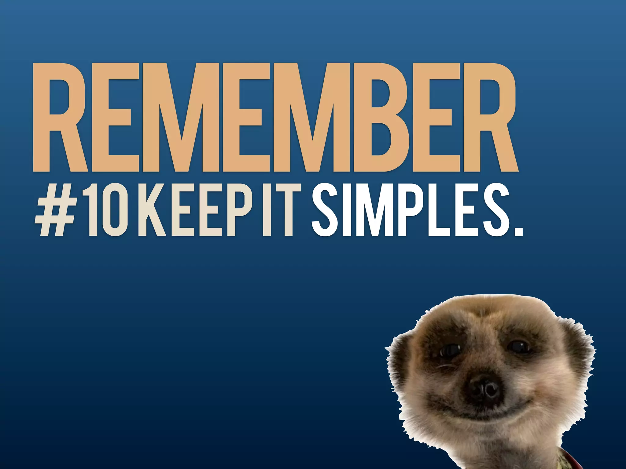 Remember
#10 KEEP IT SIMPLES.
 