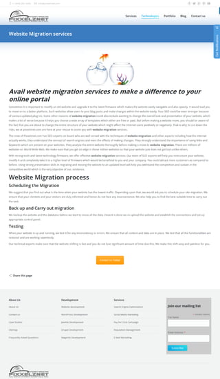 Website Migration Services | Professional Website Migration In India